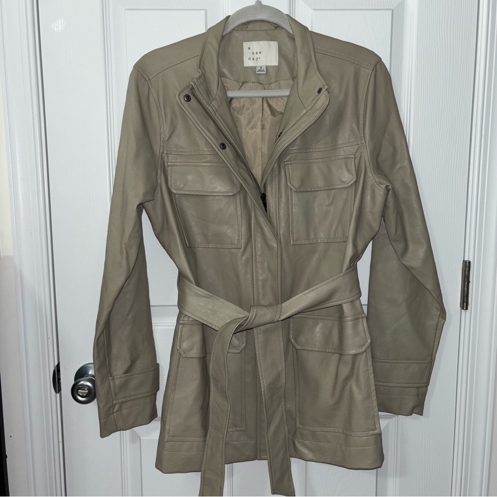 Tan Belted Women's Jacket